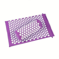 Purple Yoga Acupressure Mat Back Cushion with Pillow Storage Bag