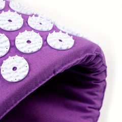 Purple Yoga Acupressure Mat Back Cushion with Pillow Storage Bag