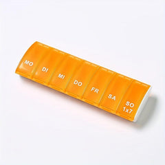 2pcs Seven-Day Pill Box Portable Dispenser 7 Compartments