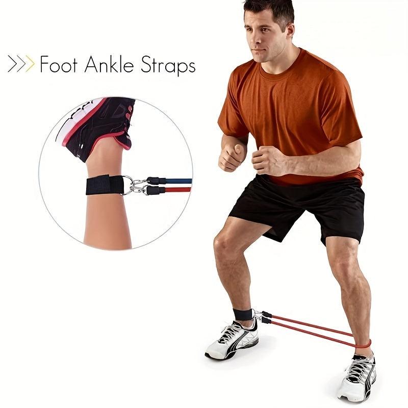 11pcs Resistance Band Set Fitness Equipment with Door Anchor