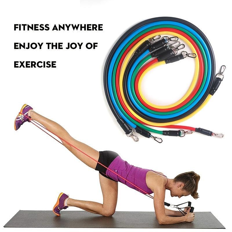 11pcs Resistance Band Set Fitness Equipment with Door Anchor