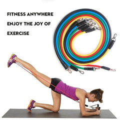 11pcs Resistance Band Set Fitness Equipment with Door Anchor