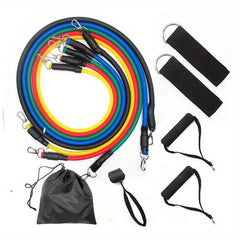 11pcs Resistance Band Set Fitness Equipment with Door Anchor
