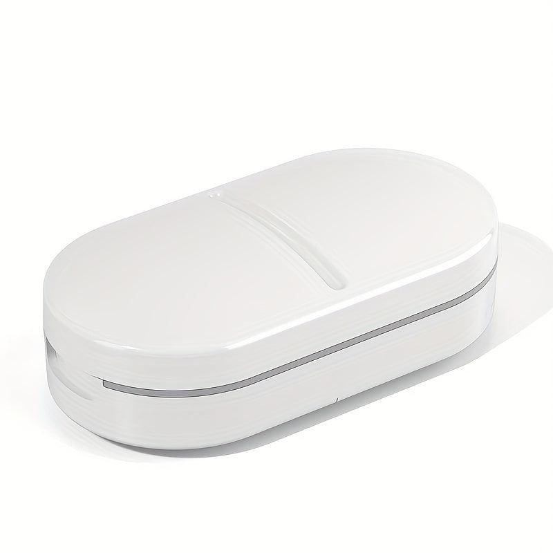Pill Cutter & Portable Tablet Dispenser for Travel, Office & Home