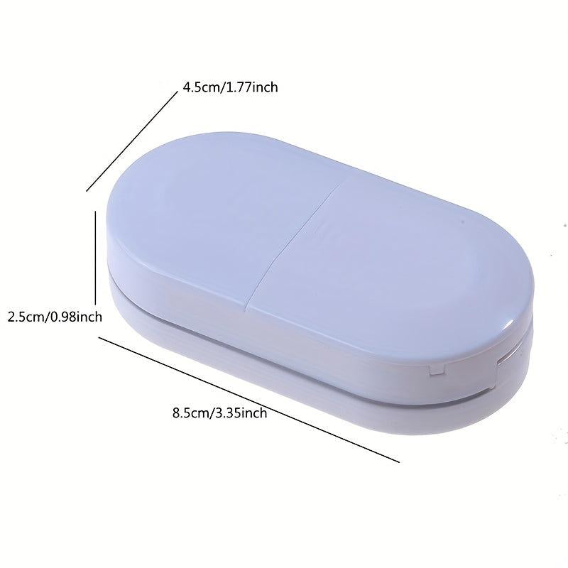 Pill Cutter & Portable Tablet Dispenser for Travel, Office & Home