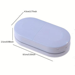 Pill Cutter & Portable Tablet Dispenser for Travel, Office & Home