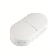 Pill Cutter & Portable Tablet Dispenser for Travel, Office & Home