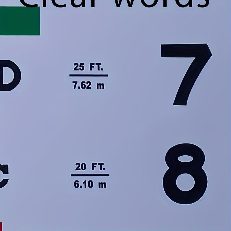 PVC Waterproof Snellen Eye Chart for Clinic and Home Use
