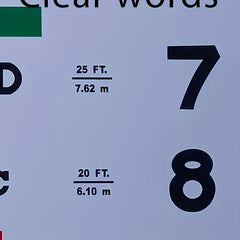 PVC Waterproof Snellen Eye Chart for Clinic and Home Use