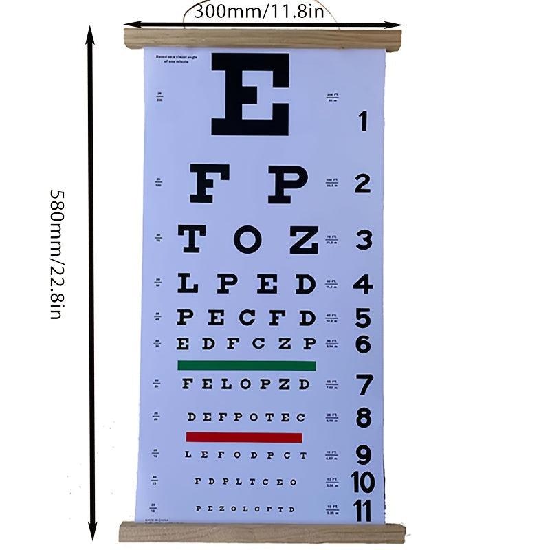PVC Waterproof Snellen Eye Chart for Clinic and Home Use