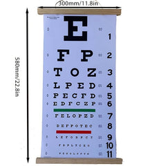 PVC Waterproof Snellen Eye Chart for Clinic and Home Use