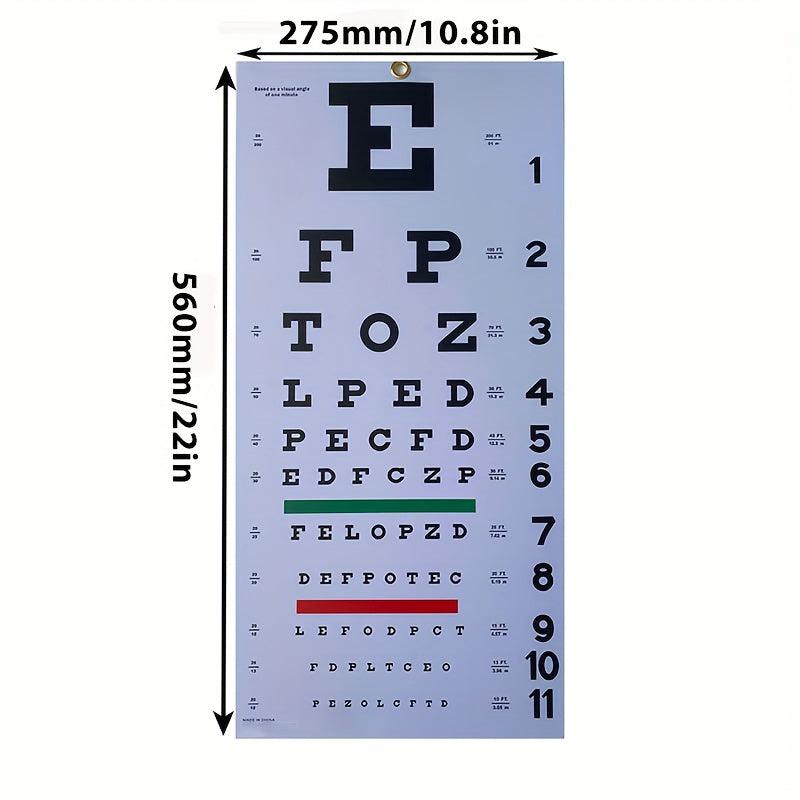 PVC Waterproof Snellen Eye Chart for Clinic and Home Use