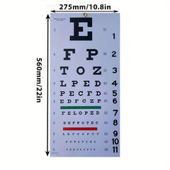 PVC Waterproof Snellen Eye Chart for Clinic and Home Use