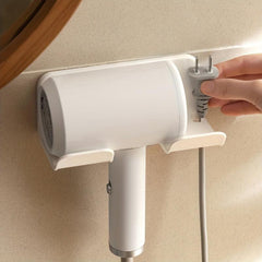 Hair Dryer Rack Toilet Shelf Bathroom Wall Mounted