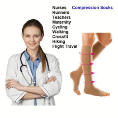 2 Pairs Women's Compression Socks for Varicose Veins