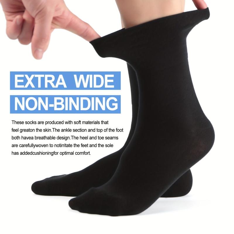 4 Pairs Diabetic Ankle Socks Wide Thin Seamless Toe