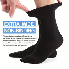 4 Pairs Diabetic Ankle Socks Wide Thin Seamless Toe