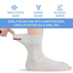 4 Pairs Diabetic Ankle Socks Wide Thin Seamless Toe