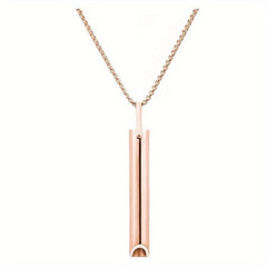 Stainless Steel Anxiety Necklace Mindful Breathing Stress Relief Tool