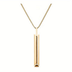 Stainless Steel Anxiety Necklace Mindful Breathing Stress Relief Tool