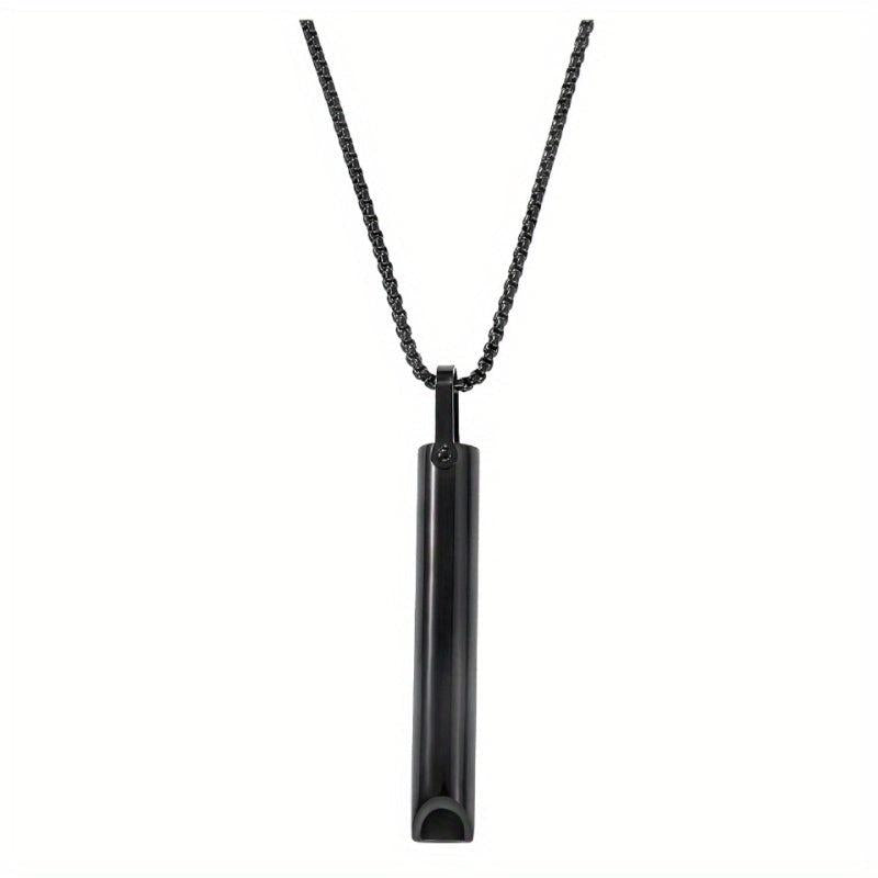 Stainless Steel Anxiety Necklace Mindful Breathing Stress Relief Tool