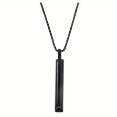 Stainless Steel Anxiety Necklace Mindful Breathing Stress Relief Tool