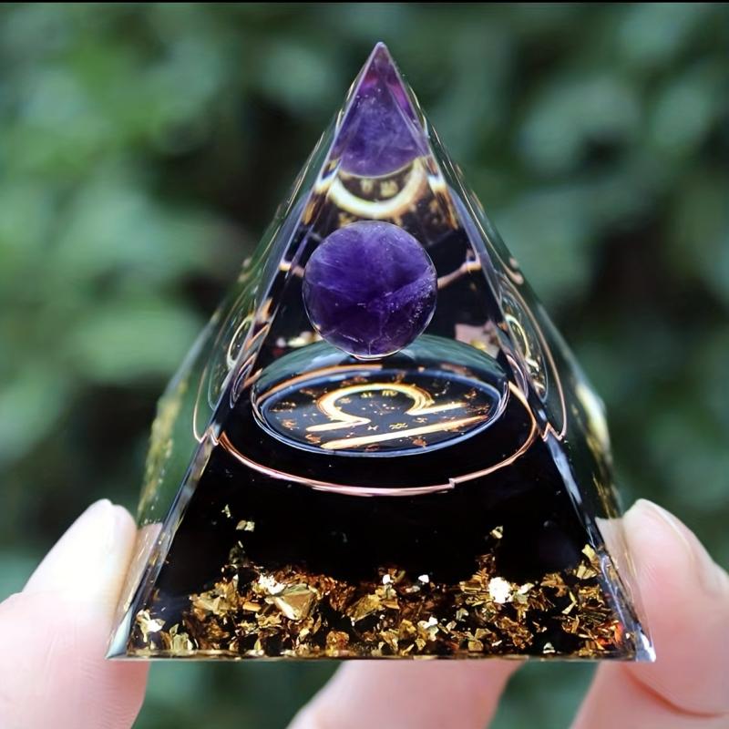 Twelve Constellations Orgone Pyramid Healing Crystal