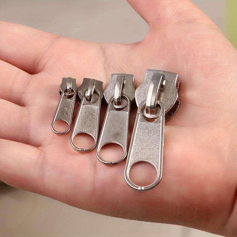 8pcs Metal Zipper Silder Nylon Zips Jacket Bag Purse Pockets Repair