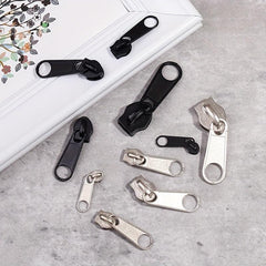 8pcs Metal Zipper Silder Nylon Zips Jacket Bag Purse Pockets Repair