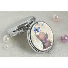 Elephant Butterfly Pill Box 3 Compartment Mini Organizer