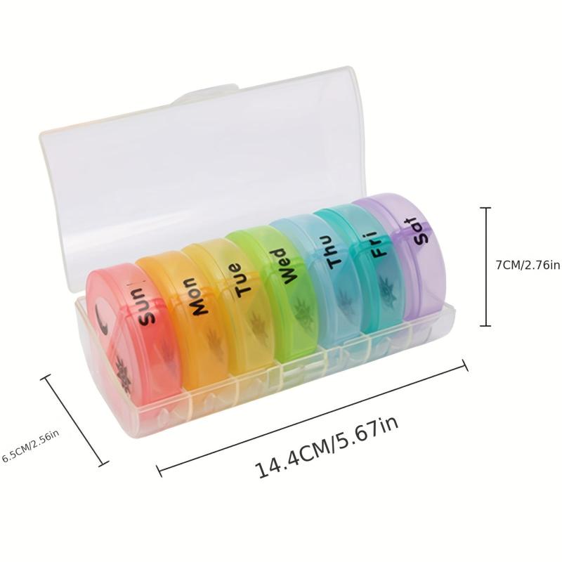 Weekly 7-Day Pill Organizer 2-Times-A-Day BPA-Free Pill Case