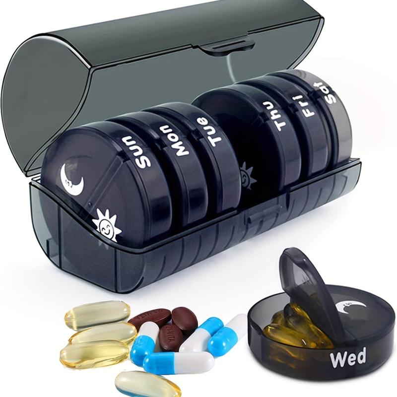 Weekly 7-Day Pill Organizer 2-Times-A-Day BPA-Free Pill Case