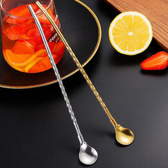 Stainless Steel Straws with Spoon Stirring Spoons