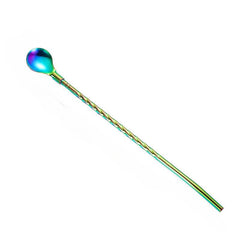 Stainless Steel Straws with Spoon Stirring Spoons