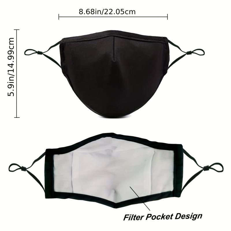 10 Pack Reusable Breathable Cloth Face Mask With Nose Wire And Filter Pocket