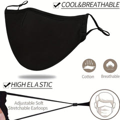 10 Pack Reusable Breathable Cloth Face Mask With Nose Wire And Filter Pocket