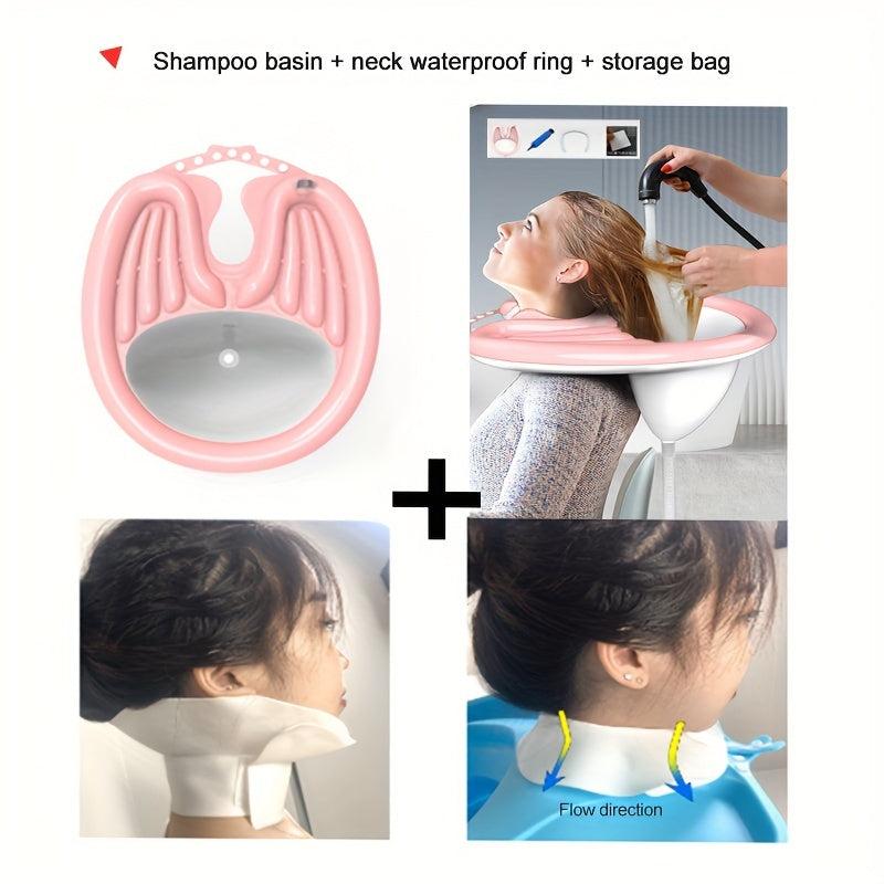 Inflatable Hair Washing Basin for Bedridden Elderly - Portable Shampoo Basin