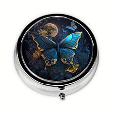 Butterfly Art 3 Compartment Medicine Pill Organizer