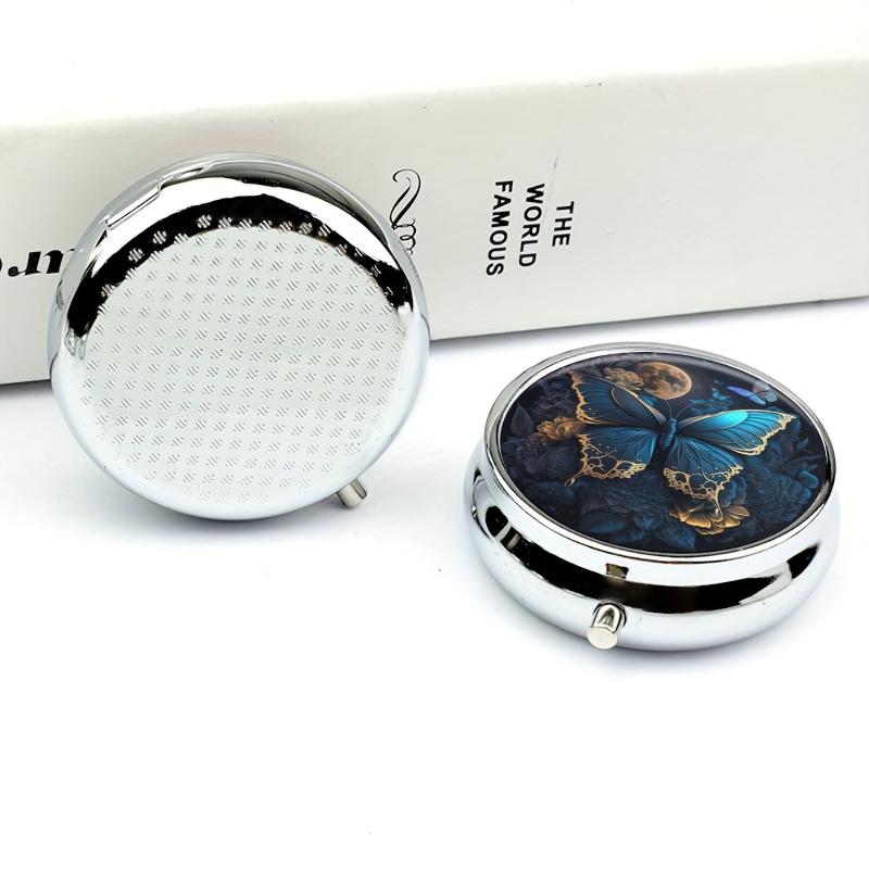 Butterfly Art 3 Compartment Medicine Pill Organizer
