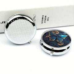 Butterfly Art 3 Compartment Medicine Pill Organizer