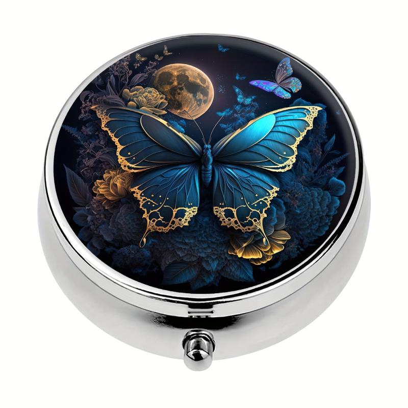 Butterfly Art 3 Compartment Medicine Pill Organizer