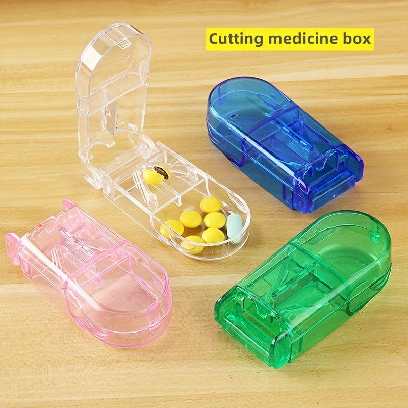 Compact Pill Cutting Box for Travel & Office Use