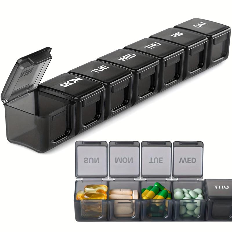Weekly Pill Organizer 7 Days XL Compartment Travel Friendly Medicine Case