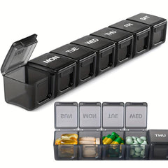 Weekly Pill Organizer 7 Days XL Compartment Travel Friendly Medicine Case