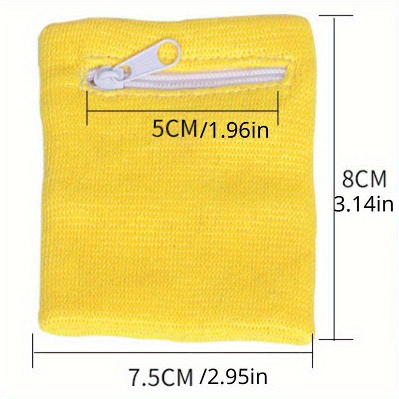 Cotton Wrist Wallet Pouch With Zipper Running Travel Gym Cycling Safe Sport Bag