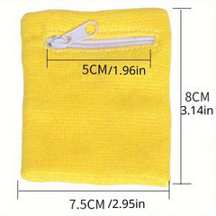 Cotton Wrist Wallet Pouch With Zipper Running Travel Gym Cycling Safe Sport Bag