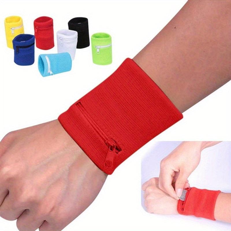 Cotton Wrist Wallet Pouch With Zipper Running Travel Gym Cycling Safe Sport Bag