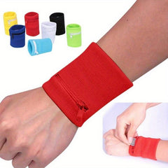 Cotton Wrist Wallet Pouch With Zipper Running Travel Gym Cycling Safe Sport Bag