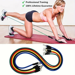 11pcs TPE Fitness Tensioner Set Elastic Rope Home Tension Bands Training