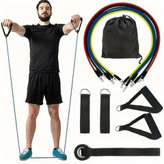 11pcs TPE Fitness Tensioner Set Elastic Rope Home Tension Bands Training